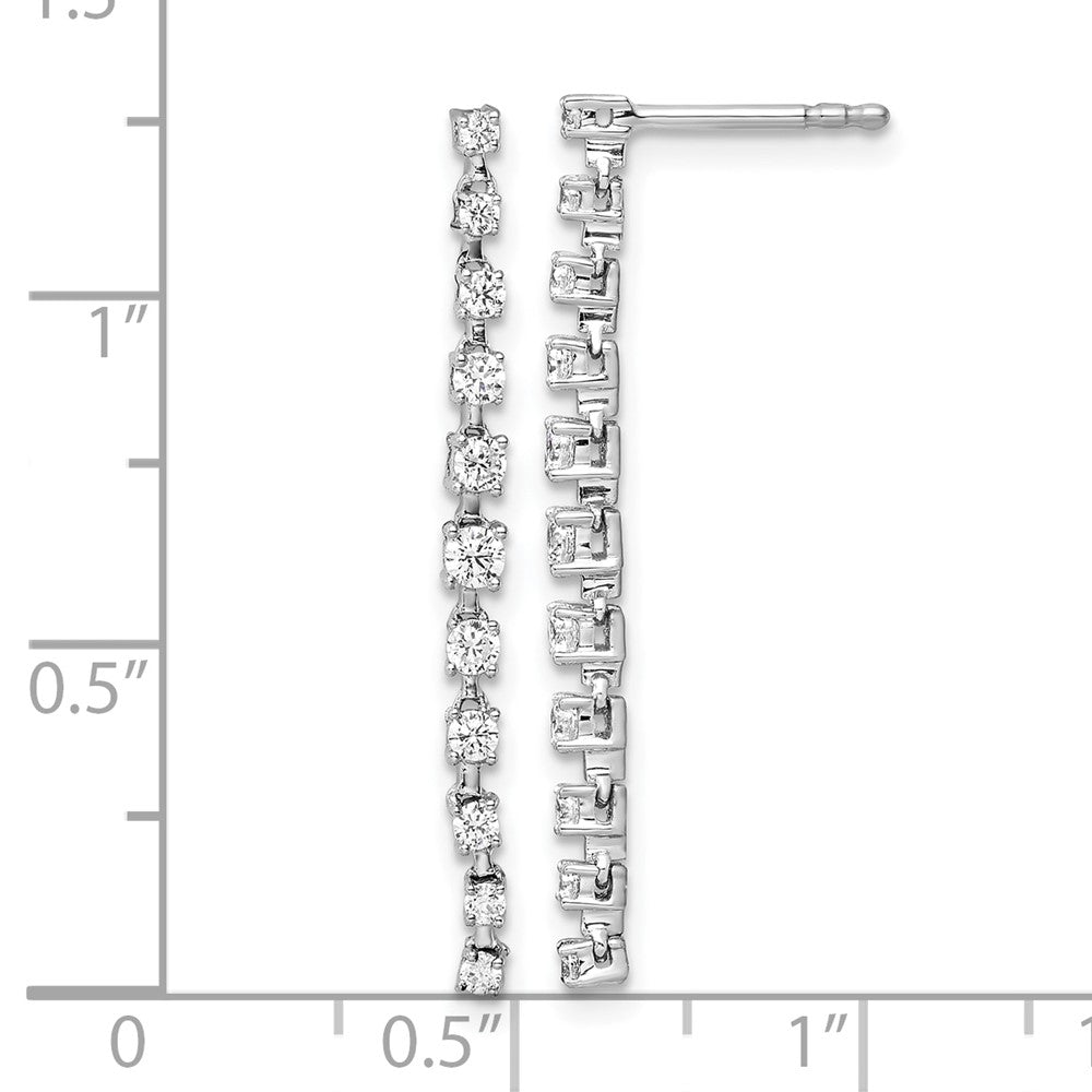 14K White Gold True Origin 5 Carat Lab Grown Diamond Vs Def Post Dangle Earrings