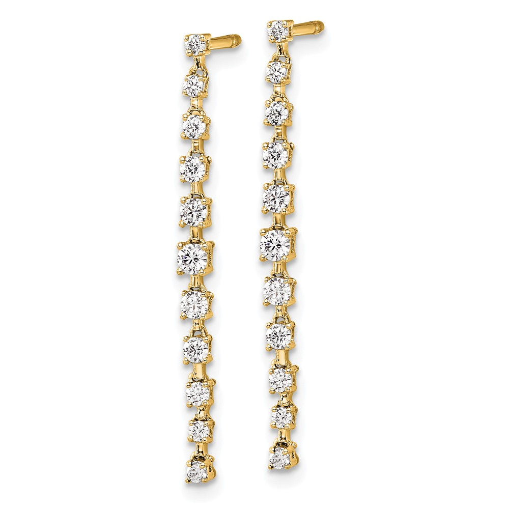 14K Yellow Gold True Origin 5 Carat Lab Grown Diamond Vs Def Post Dangle Earrings