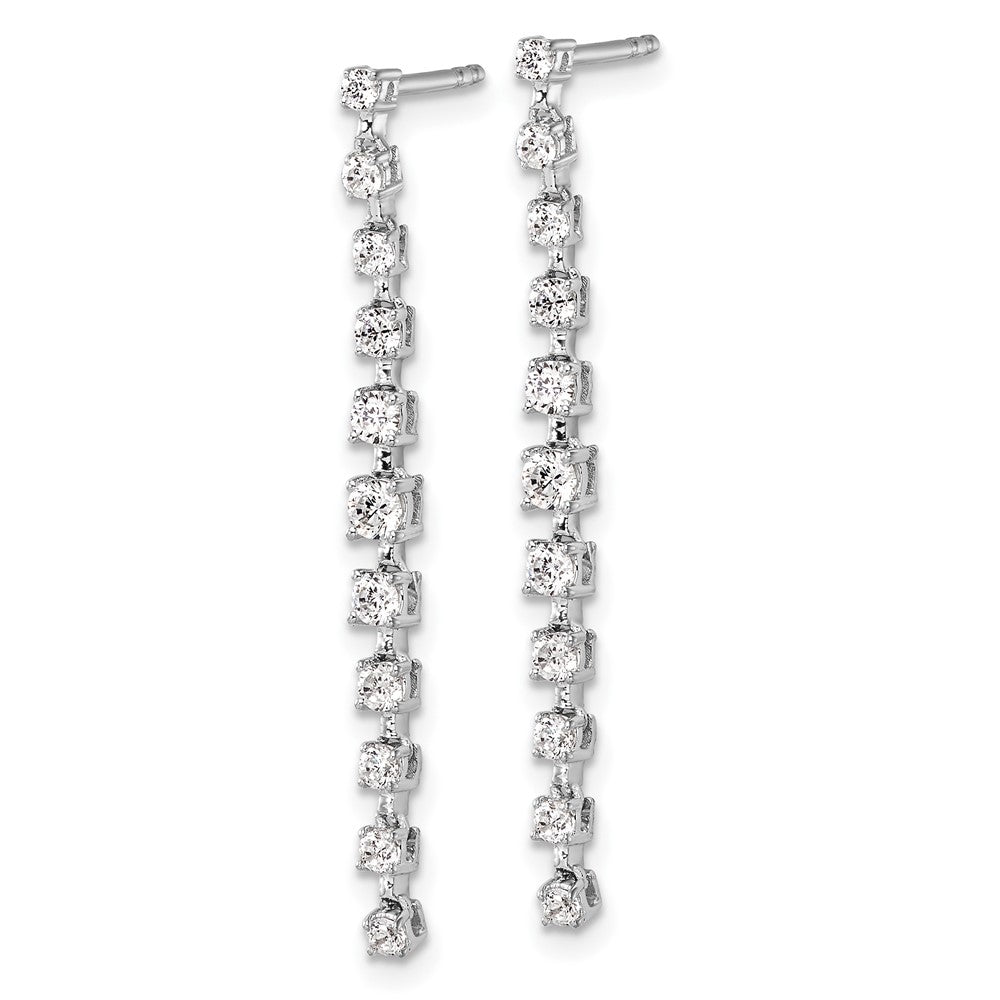 14k White Gold 3/4 Ct. Lab Grown Diamond VS/SI+ G+ Dangle Post Earrings