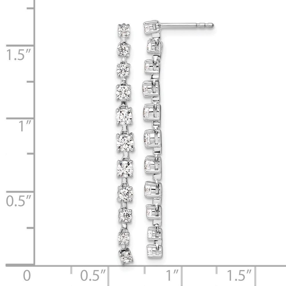14K White Gold True Origin 3/8 Carat Lab Grown Diamond Vs Def Post Dangle Earrings