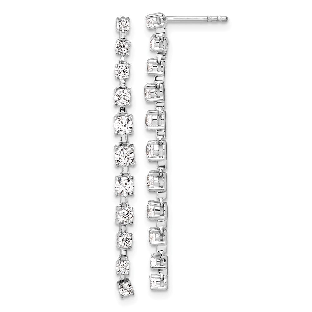 14K White Gold True Origin 3/8 Carat Lab Grown Diamond Vs Def Post Dangle Earrings