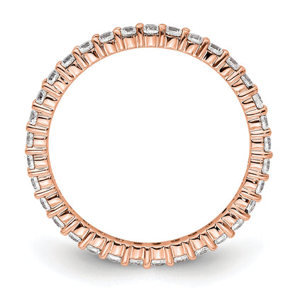 1/2ct Natural Diamond Wedding Ring Womens Stackable Eternity Band 14k Rose Gold