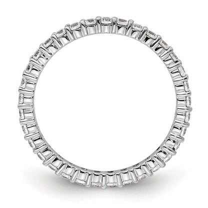 1/2ct Natural Diamond Wedding Ring Womens Stackable Eternity Band 14k White Gold