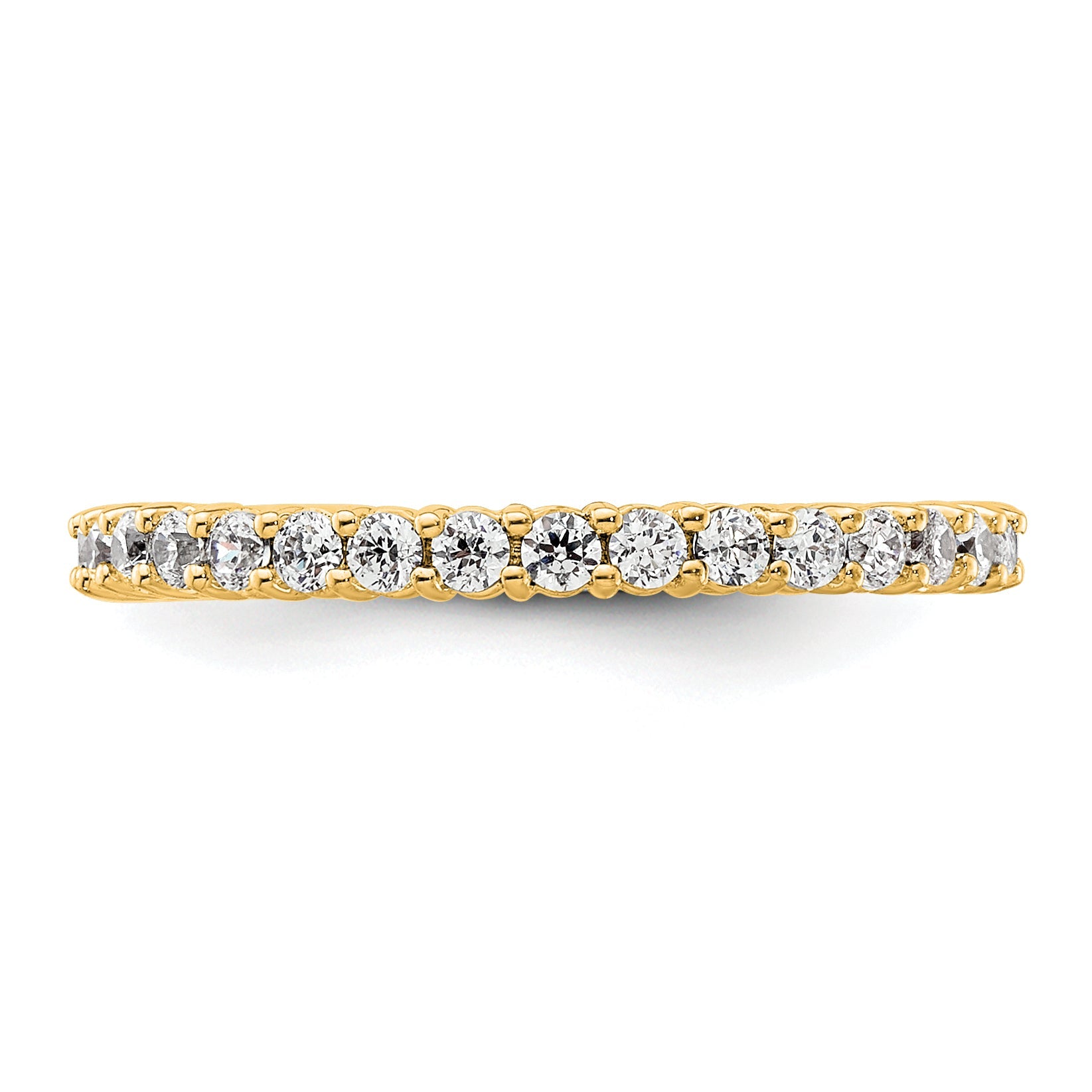 1/2ct Natural Diamond Wedding Ring Womens Stackable Eternity Band 14k Yellow Gold