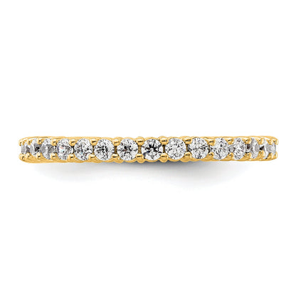 1/2ct Natural Diamond Wedding Ring Womens Stackable Eternity Band 14k Yellow Gold