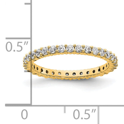 1/2ct Natural Diamond Wedding Ring Womens Stackable Eternity Band 14k Yellow Gold