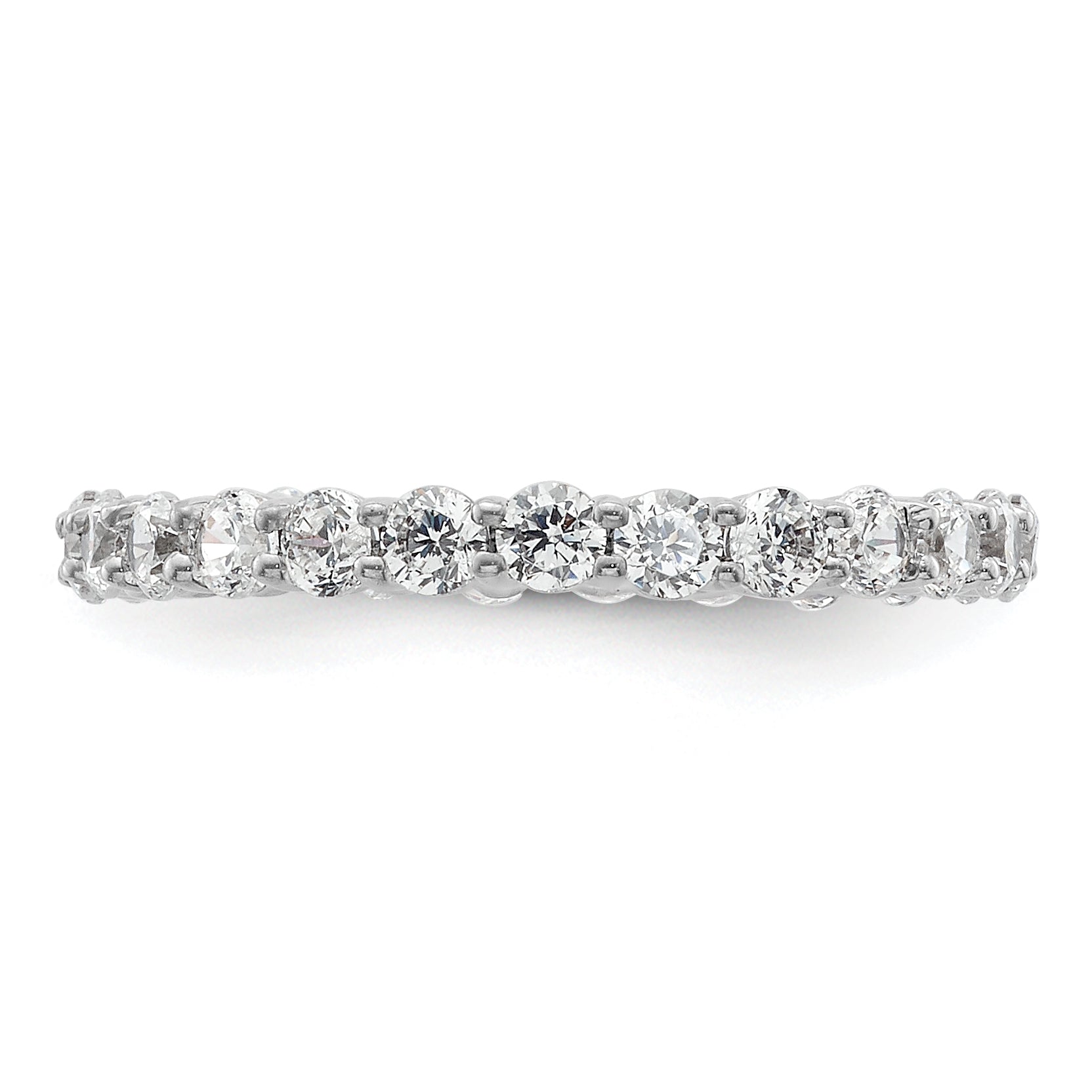 1.0ct Natural Diamond Wedding Ring Womens Stackable Eternity Band 14k White Gold