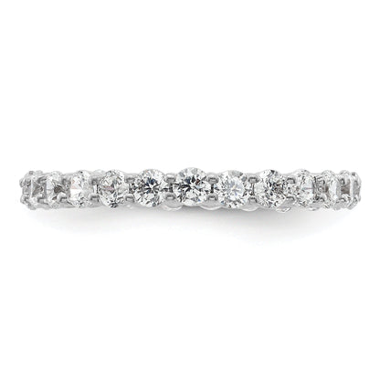 1.0ct Natural Diamond Wedding Ring Womens Stackable Eternity Band 14k White Gold