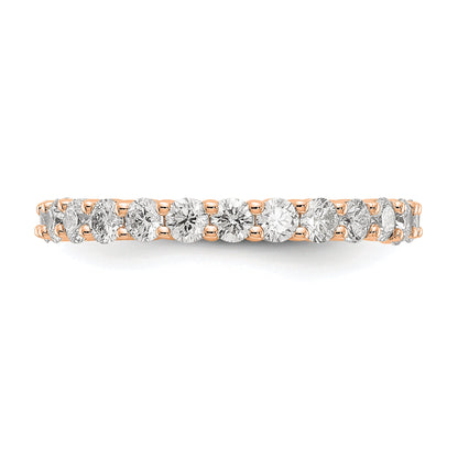 1.50 Ct. Natural Diamond Womens Eternity Wedding Band Ring in 14k Rose Pink Gold