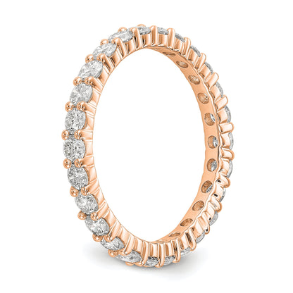 1.50 Ct. Natural Diamond Womens Eternity Wedding Band Ring in 14k Rose Pink Gold
