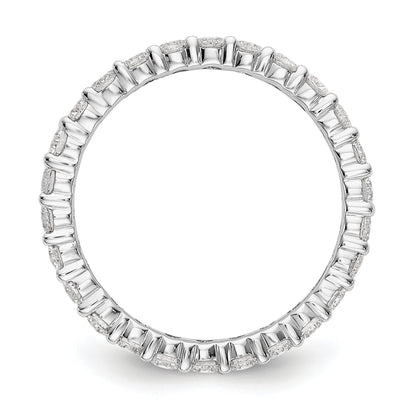 1.50 Ct. Natural Diamond Womens Eternity Wedding Band Ring in 14k White Gold