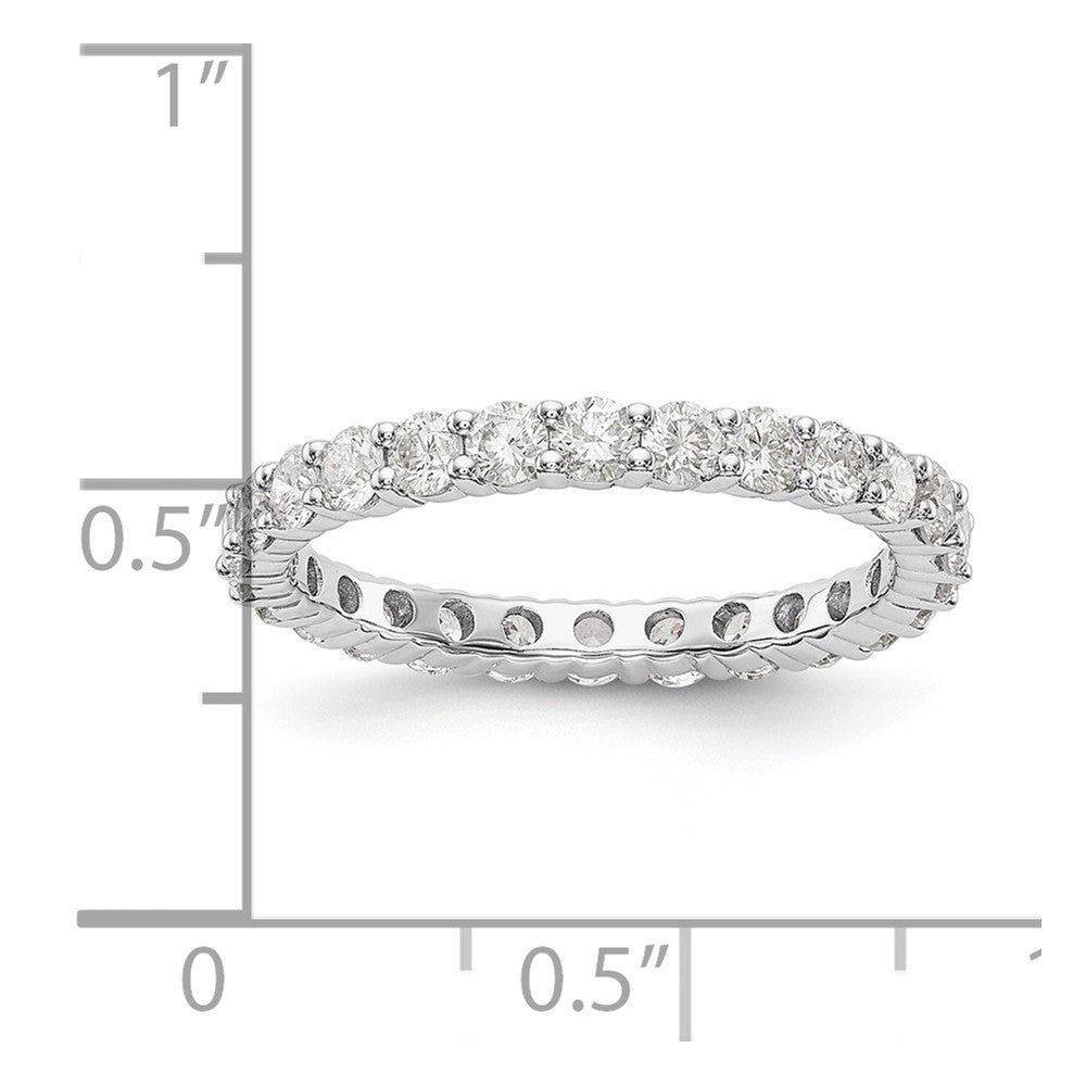 14k White Gold 1 1/2 Ct. Lab Grown Diamond VS/SI+ G+ Shared Prong Eternity Band Ring