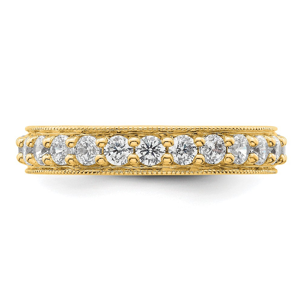 14k Yellow Gold Polished Vintage 1ct Diamond Eternity Band
