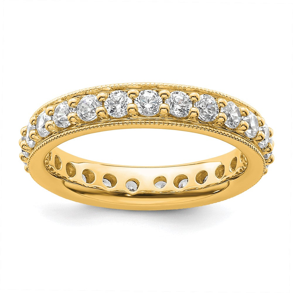 14k Yellow Gold Polished Vintage 1ct Diamond Eternity Band