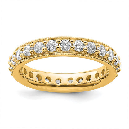 14k Yellow Gold Polished Vintage 1ct Diamond Eternity Band