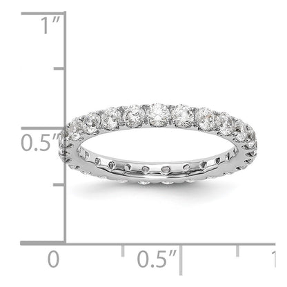 14k White Gold 1 1/2 Ct. Lab Grown Diamond VS/SI+ G+ Shared Prong Eternity Band Ring