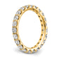 14k Yellow Gold 2 Ct. Lab Grown Diamond VS/SI+ G+ Shared Prong Eternity Band Ring