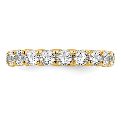 14k Yellow Gold 3 Ct. Lab Grown Diamond VS/SI+ G+ Shared Prong Eternity Band Ring