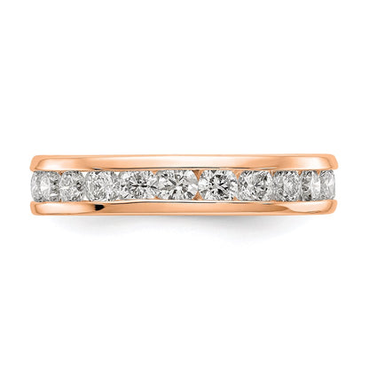 2 Ct. Natural Diamond Womens Eternity Wedding Band Ring in 14k Rose Gold