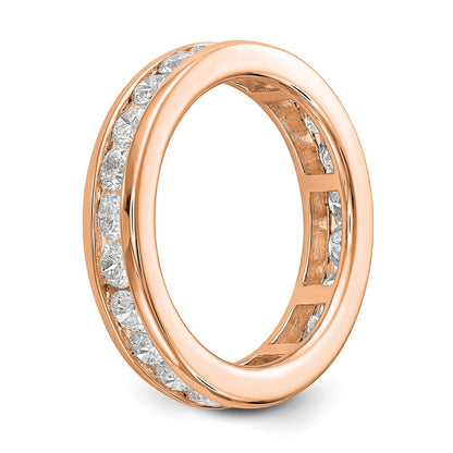 2 Ct. Natural Diamond Womens Eternity Wedding Band Ring in 14k Rose Gold