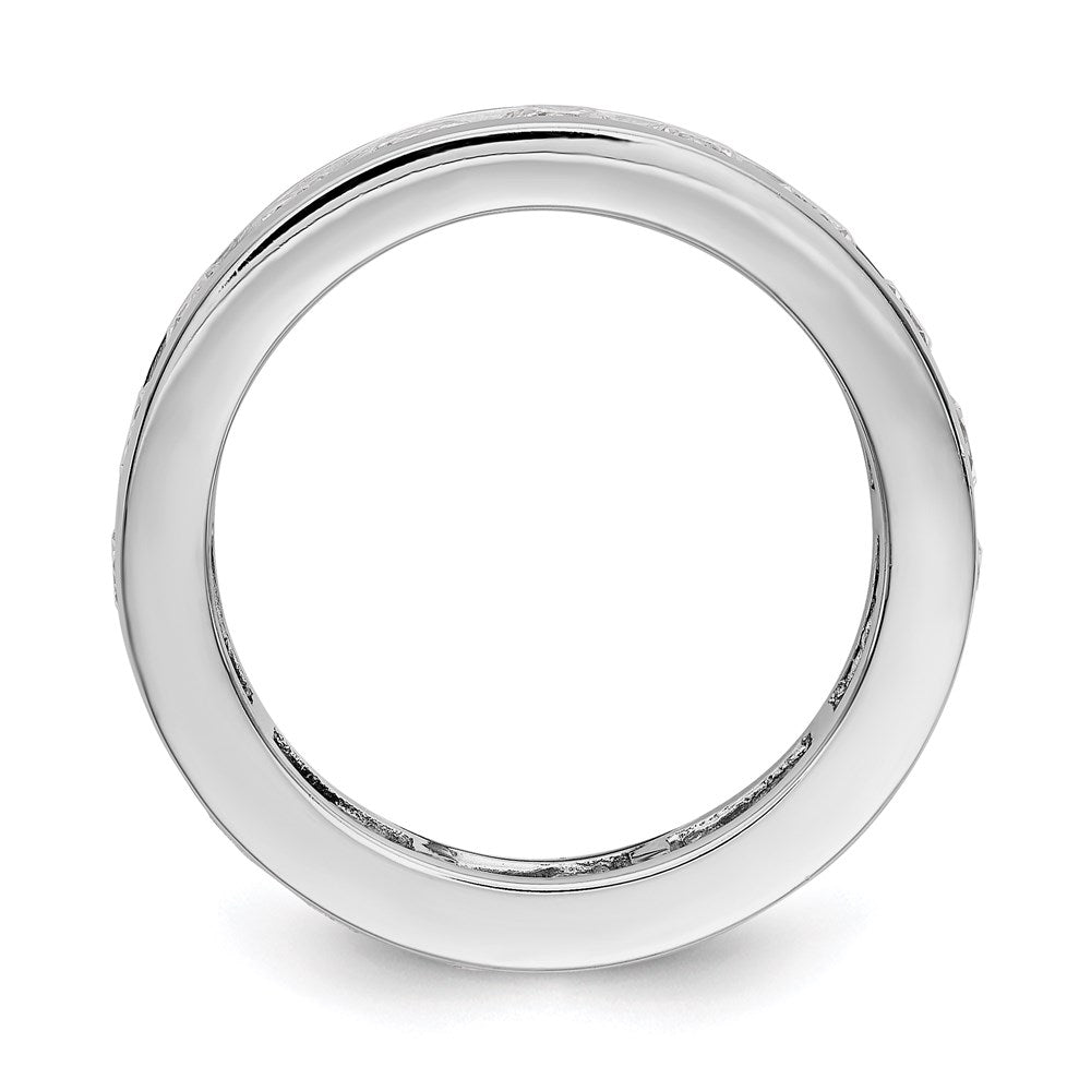 2 Ct. Natural Diamond Womens Eternity Anniversary Wedding Band Ring in 14k White Gold