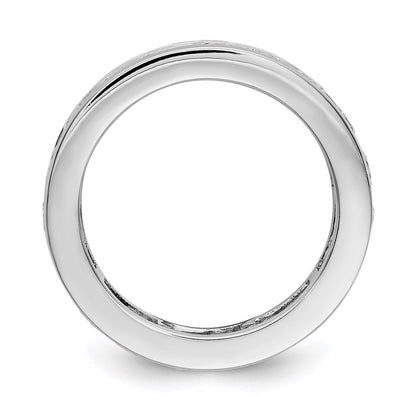 2 Ct. Natural Diamond Womens Eternity Anniversary Wedding Band Ring in 14k White Gold