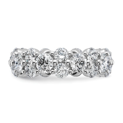 14K White Gold True Origin Lab Grown Diamond Vs Def 3 1/5 Carat Size 4 Eternity Band