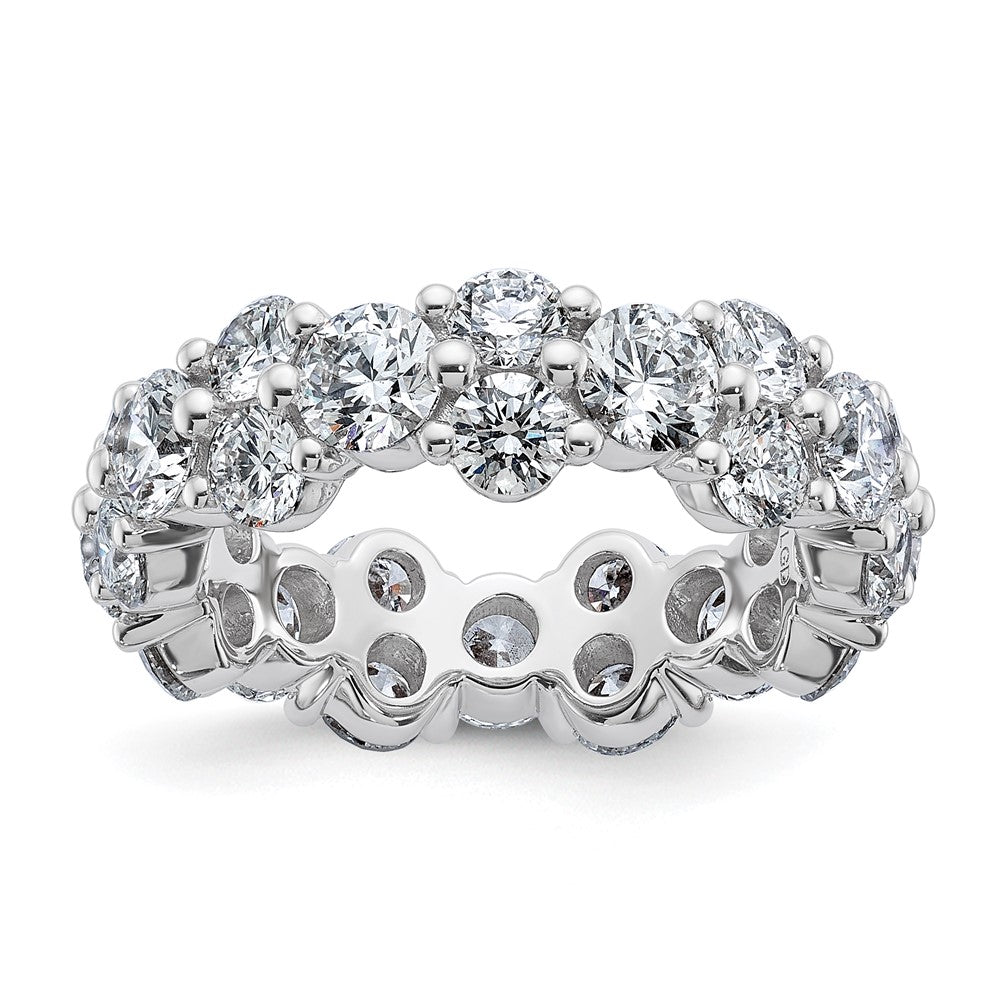 14K White Gold True Origin Lab Grown Diamond Vs Def 3 1/5 Carat Size 4 Eternity Band