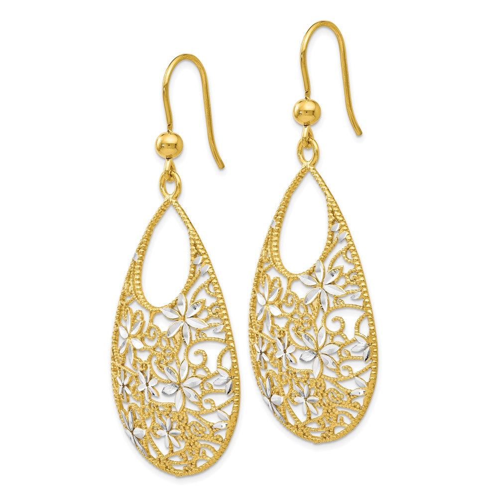 Sterling Silver Gold-Tone 18K Flash-Plated D/C Earrings