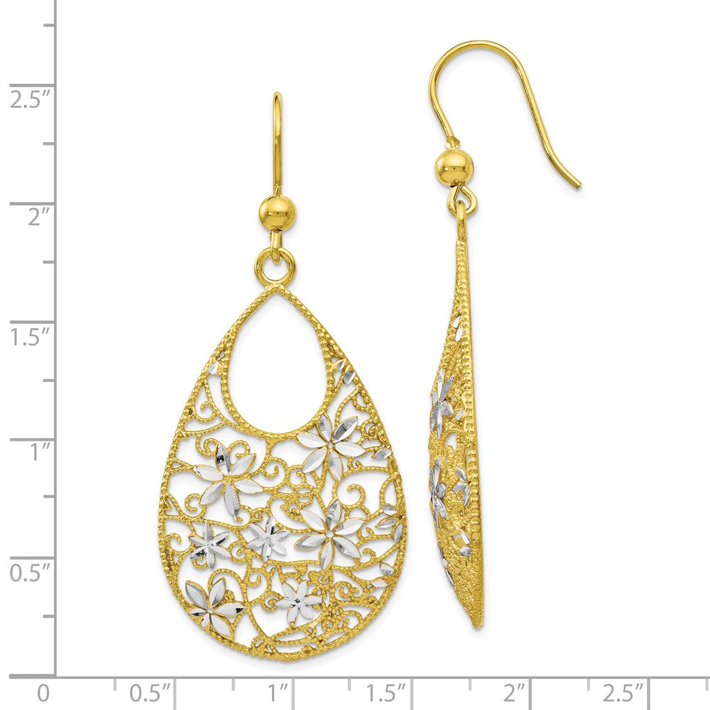 Sterling Silver Gold-Tone 18K Flash-Plated D/C Earrings