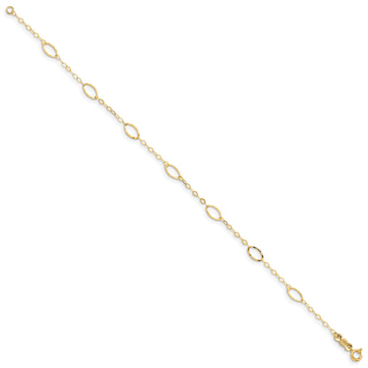 7.25 Inch 14K Oval Design Bracelet