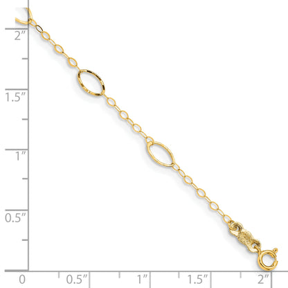 7.25 Inch 14K Oval Design Bracelet