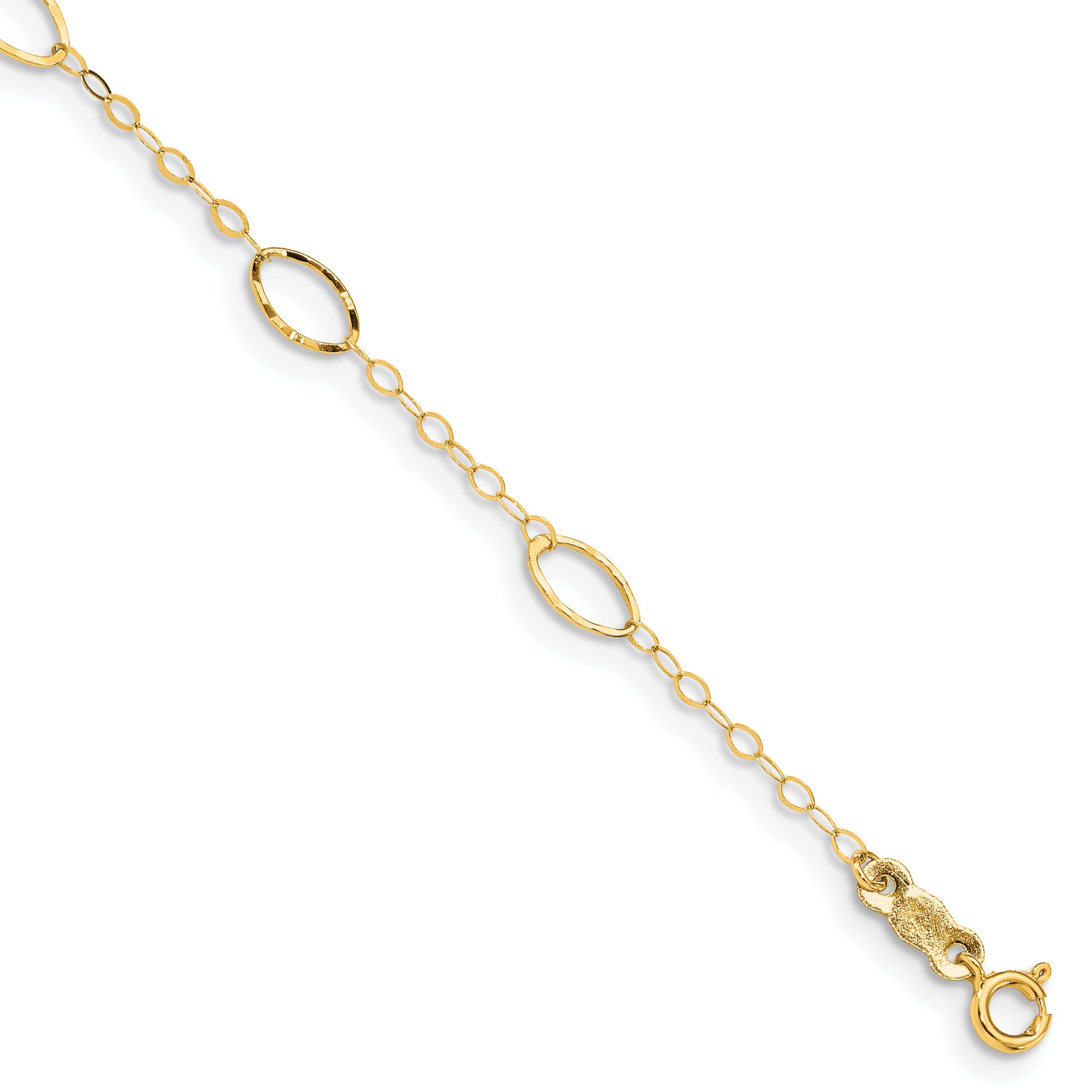 7.25 Inch 14K Oval Design Bracelet