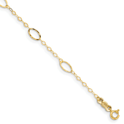 7.25 Inch 14K Oval Design Bracelet