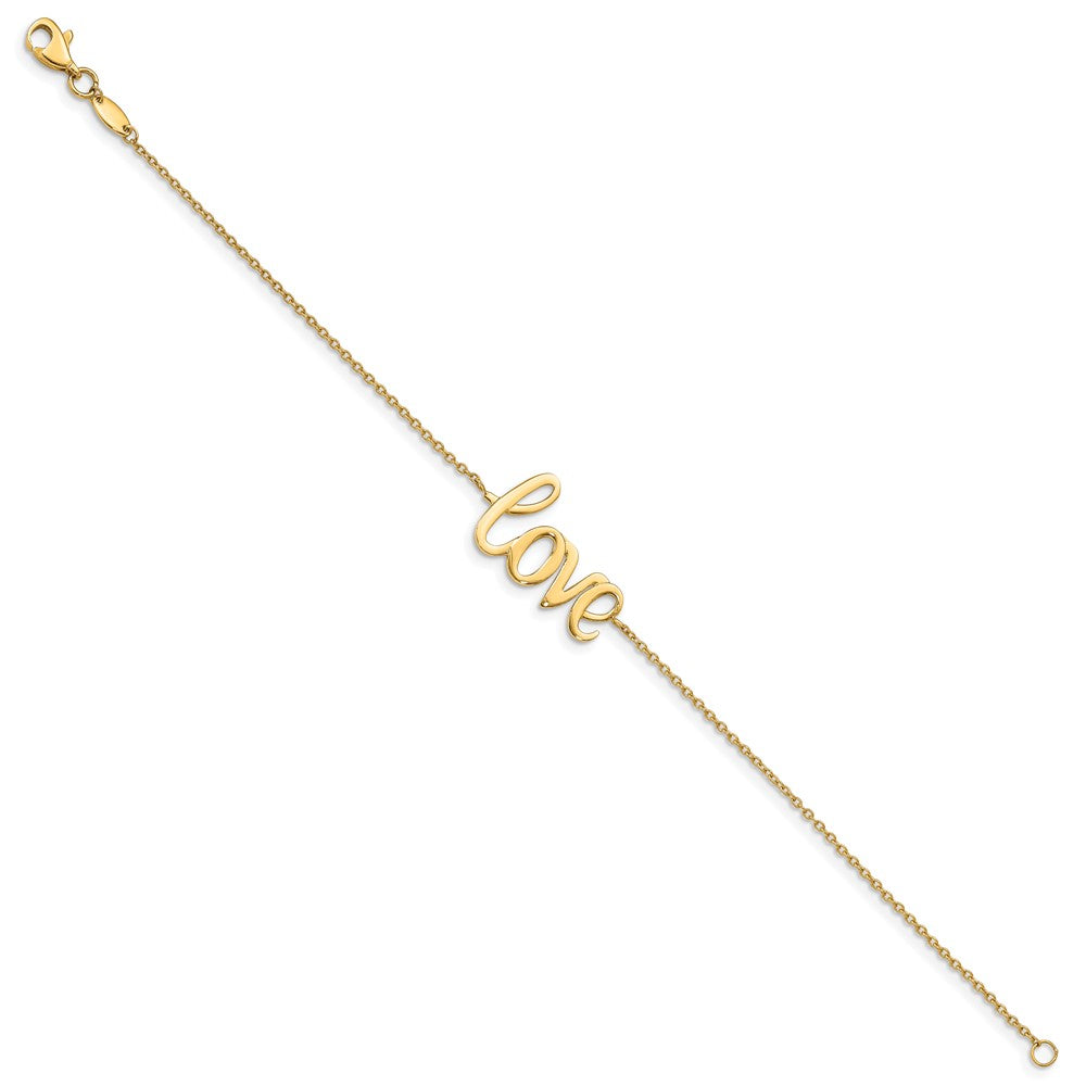 7 Inch 14K Polished Love Bracelet