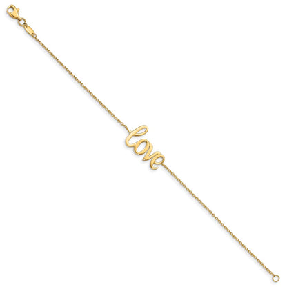 7 Inch 14K Polished Love Bracelet