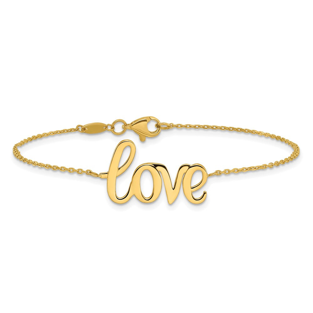7 Inch 14K Polished Love Bracelet