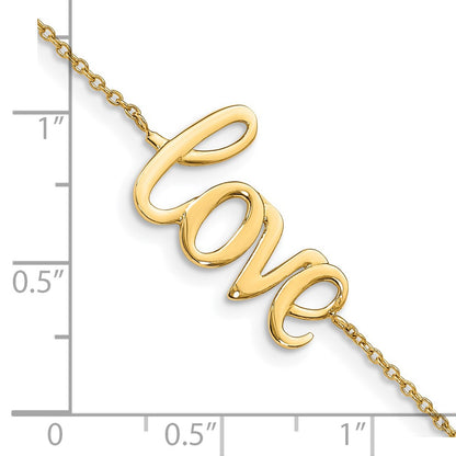 7 Inch 14K Polished Love Bracelet
