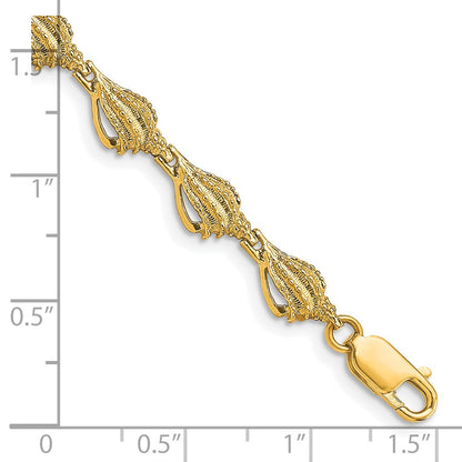7.25 Inch 14K Conch Shell Bracelet