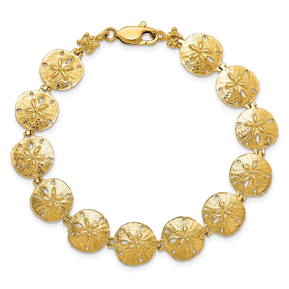 7 Inch 14K Sand Dollar Bracelet