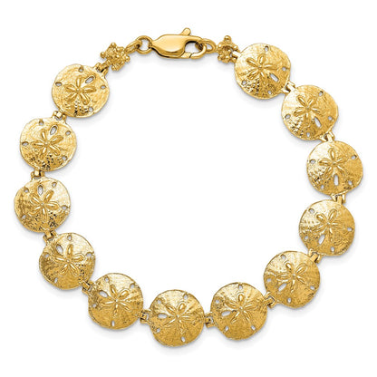 7 Inch 14K Sand Dollar Bracelet