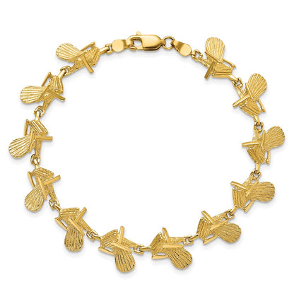 7 Inch 14K Beach Chair Bracelet