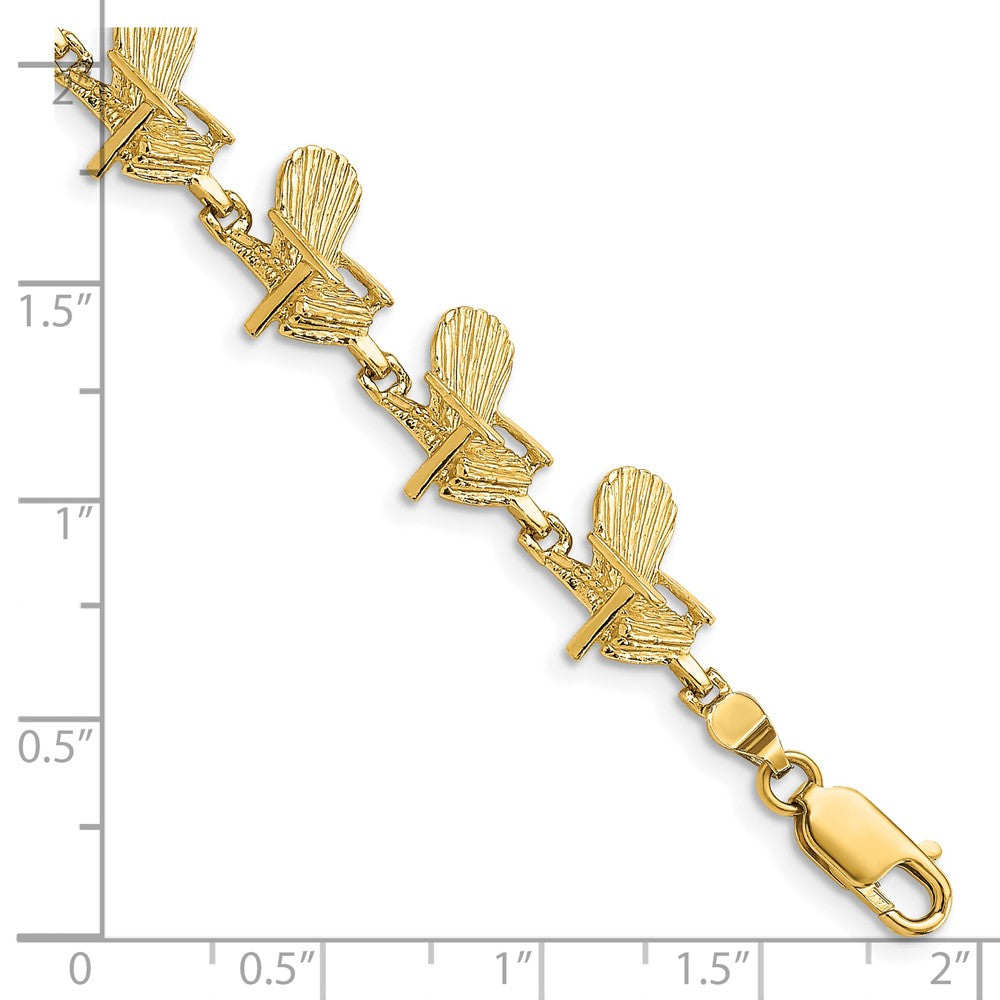 7 Inch 14K Beach Chair Bracelet