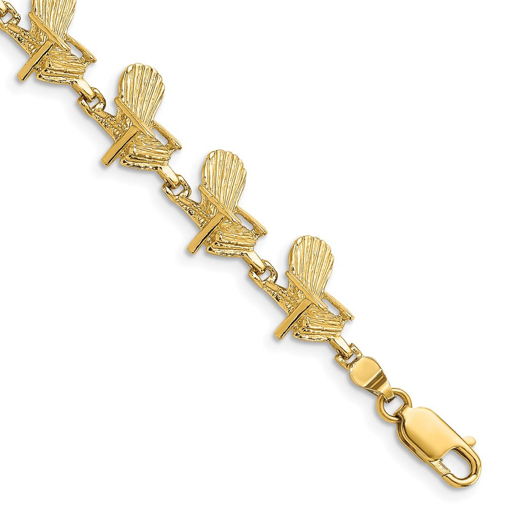 7 Inch 14K Beach Chair Bracelet