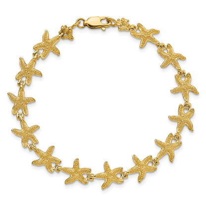 7.25 Inch 14K Starfish Bracelet