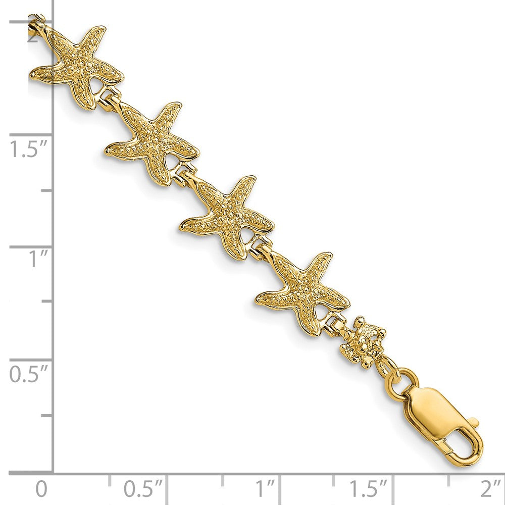 7.25 Inch 14K Starfish Bracelet