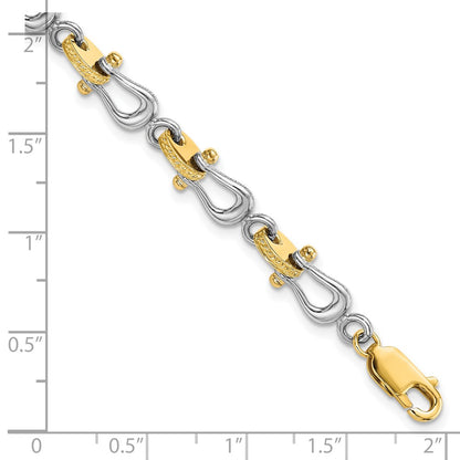 7.5 Inch 14K Two-Tone Mariner'S Link 7.5In Bracelet