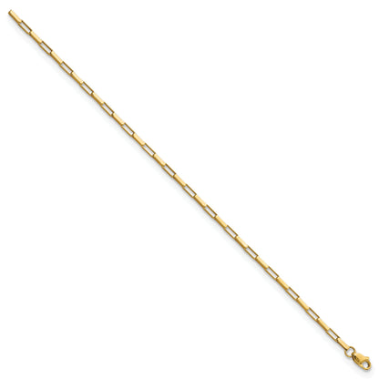 7.5 Inch 14K Polished Fancy Box Links 7.5In Bracelet