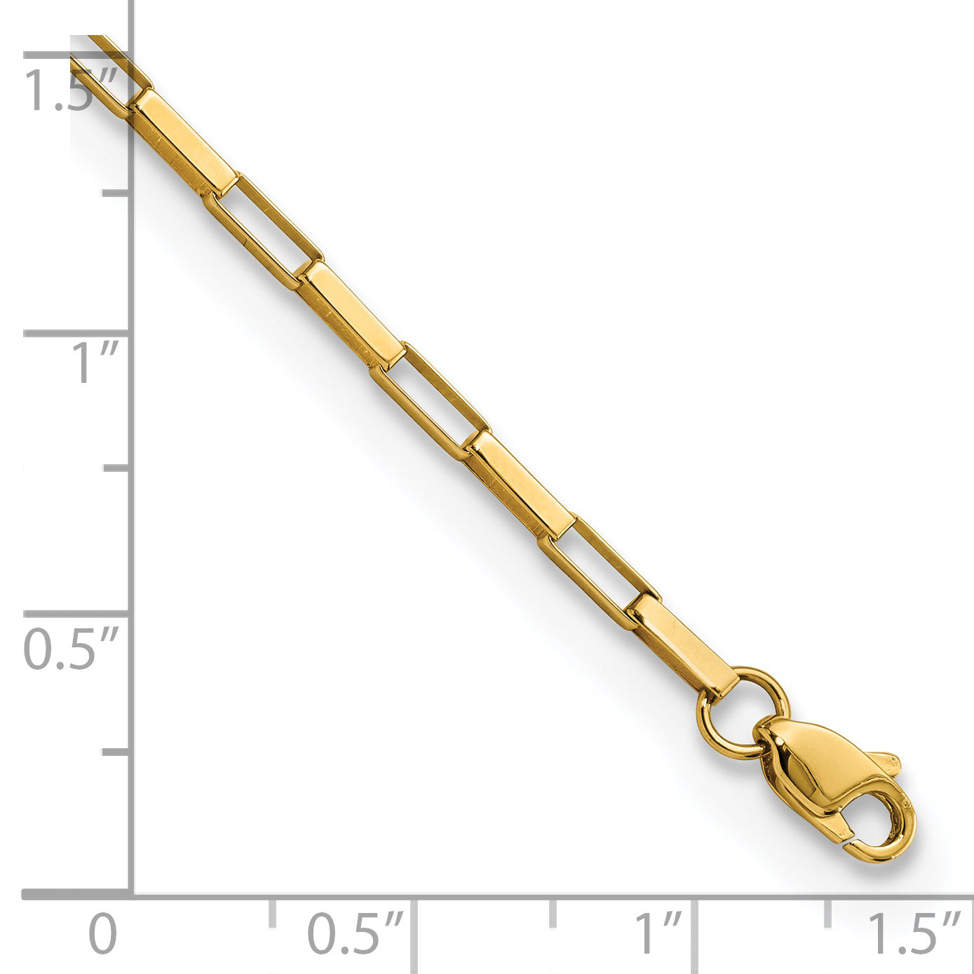 7.5 Inch 14K Polished Fancy Box Links 7.5In Bracelet