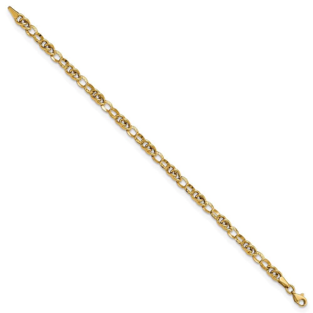 7.5 Inch 14K Polished Fancy Link 7.5In Bracelet